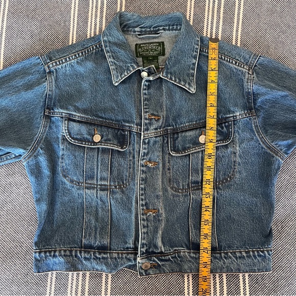 ‼️SOLD‼️ Polo Ralph Lauren denim trucker jacket with preppy bear patch – custom - Picture 8 of 9